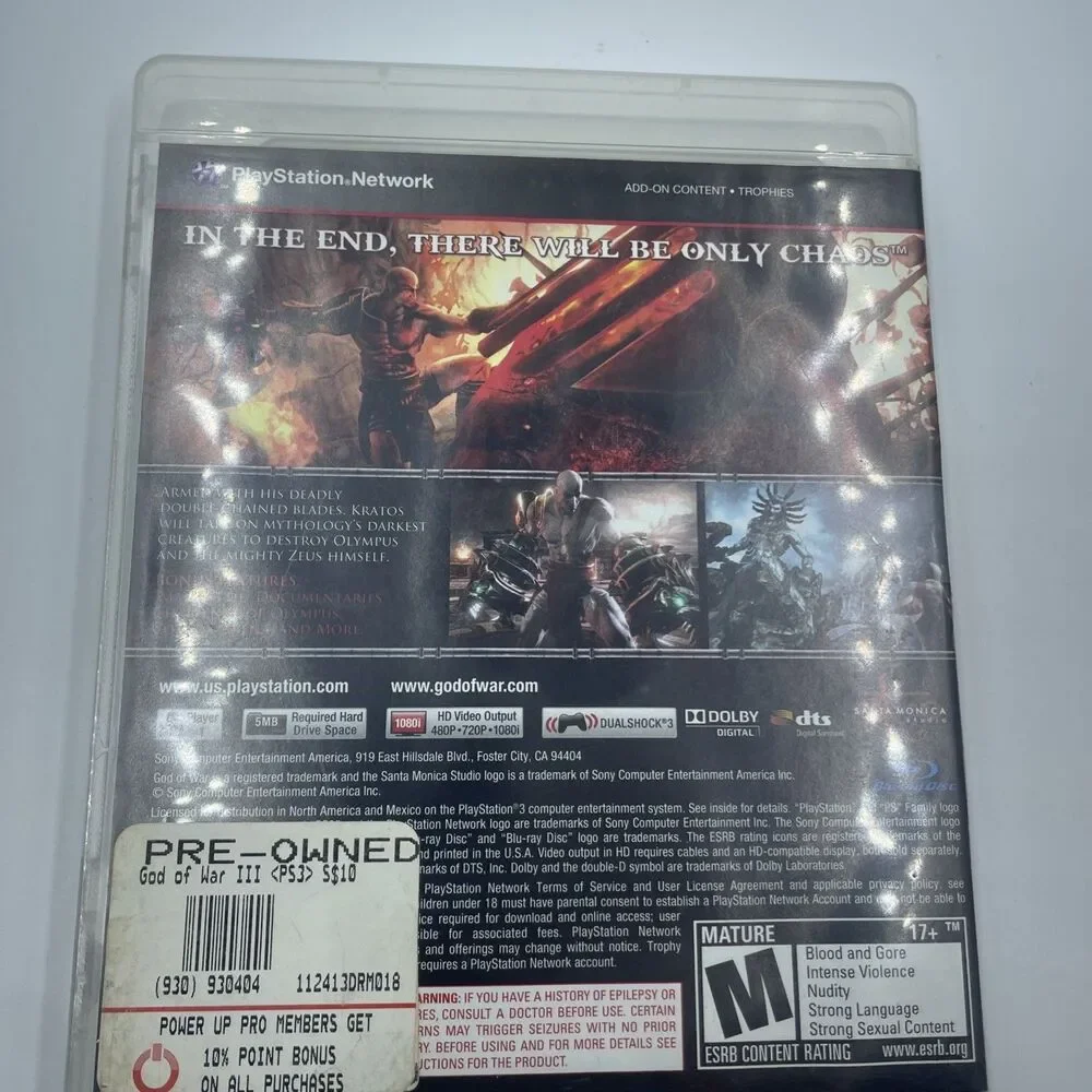 PS3 Game Lot of 5 - Beyond Two Souls STEELBOOK, God of War, L.A. Noire & More!